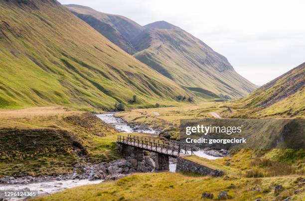 steep mountainsides in glen tilt, in the scottish highlands - perthshire stock pictures, royalty-free photos & images