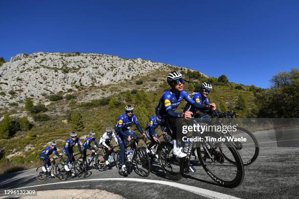 Joao Almeida of Portugal & Pieter Serry of Belgium and Team Deceuninck - Quick Step during the Team Deceuninck - Quick-Step 2021, Training Camp /...