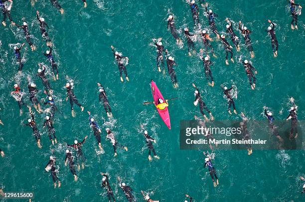 ironman austria - standing out from the crowd stock pictures, royalty-free photos & images
