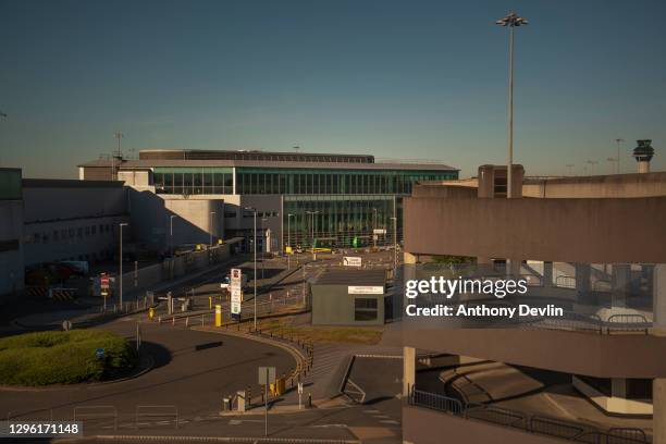 General view of Terminal Three at Manchester Airport on June 01, 2020 in MANCHESTER.