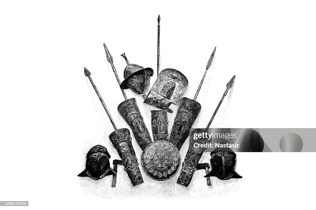 Gladiator weapons from Pompeii