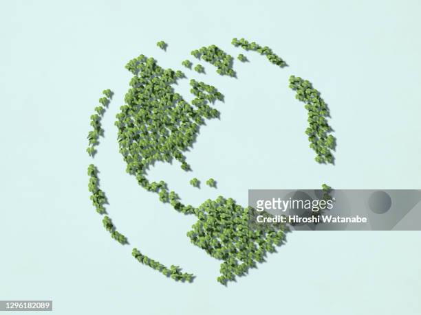 globe made from a collage of ivy. - ecosistema fotografías e imágenes de stock