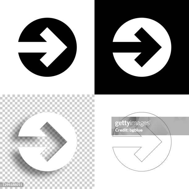 right arrow. icon for design. blank, white and black backgrounds - line icon - play button transparent stock illustrations