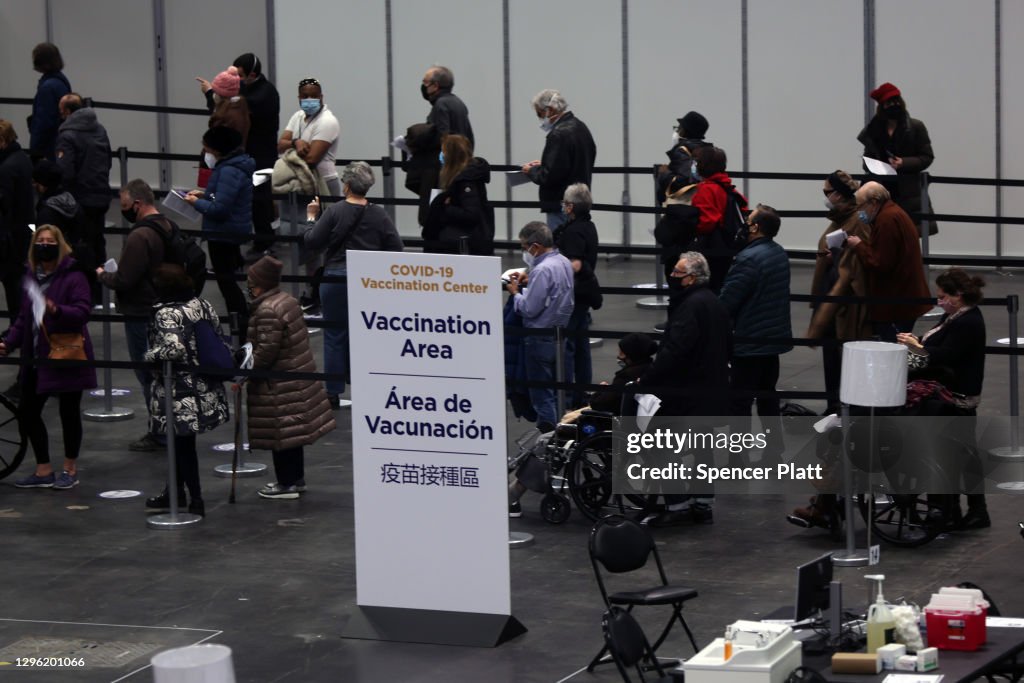 New York City Opens Javits Convention Center As Vaccination Site