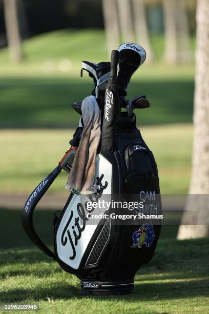 Detailed view of a golf bag belonging to Cameron Smith of Australia is seen during the Pro-Am Tournament prior to the Sony Open at Waialae Country...