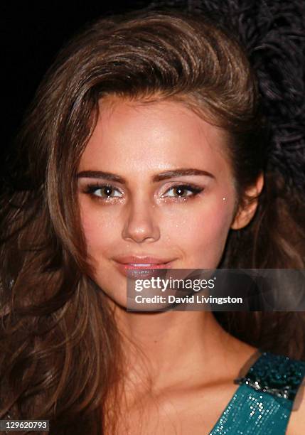 Model Xenia Deli attends Beach Bunny Swimwear's celebration of LA Fashion Week at Eden on October 18, 2011 in Los Angeles, California.