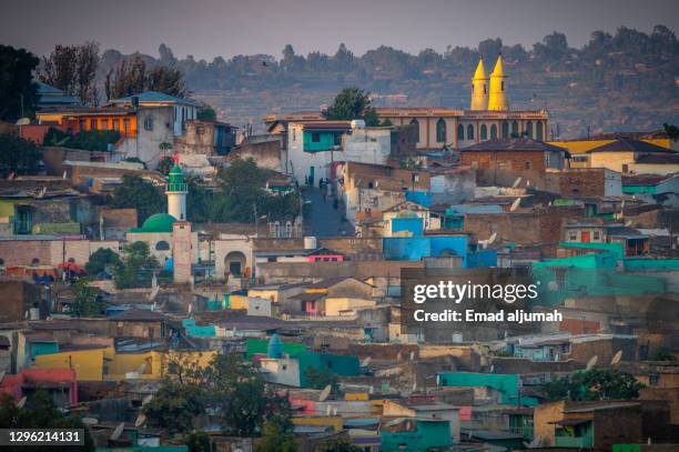 the ancient village of harar, ethiopia - ethiopia imagens e fotografias de stock