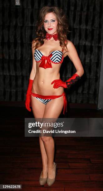 Model poses at Beach Bunny Swimwear's celebration of LA Fashion Week at Eden on October 18, 2011 in Los Angeles, California.