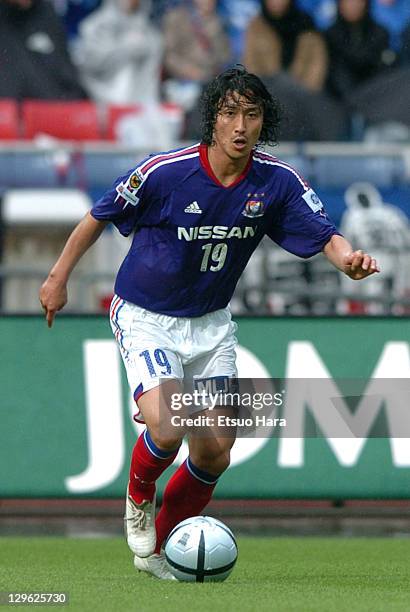 Ahn Jung-Hwan of Yokohama F. Marinos in action during the J.League match between Yokohama F. Marinos and Urawa Red Diamonds at Nissan Stadium on May...