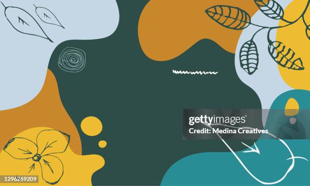 modern floral vector colorful pastel abstract background - email layout template stock illustrations