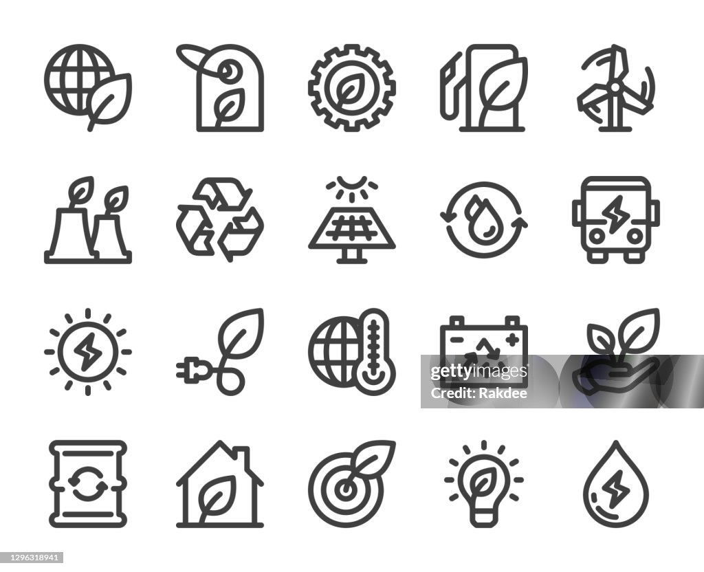 Ecology & Recycling - Bold Line Icons