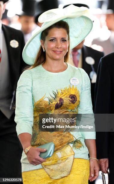 Princess Haya Bint Al Hussein attends Day 2 of Royal Ascot at Ascot Racecourse on June 18, 2014 in Ascot, England.