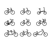 Leisure Bicycle Icon-Set