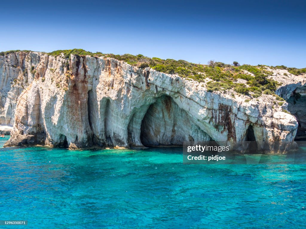 Hermoso paisaje del mar Jónico de Keri, isla de Zakinthos, Grecia.