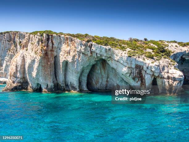 beautiful lanscape of ionian sea from keri, zakinthos island, greece. - ionian sea stock pictures, royalty-free photos & images