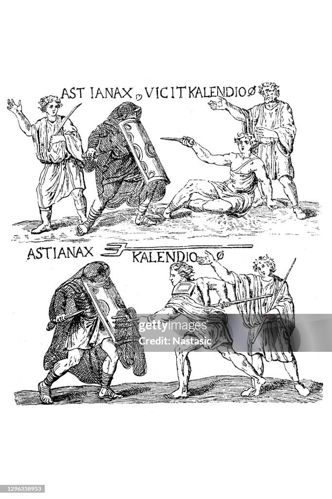 The secutor was specially trained to fight a retiarius, a type of lightly armoured gladiator armed with a trident and net