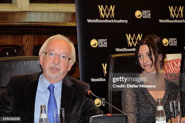 Festival Director Jacques Dubrulle and President of the jury Jessica Woodworth attend the award competition on the38th Ghent Film Festival on October...