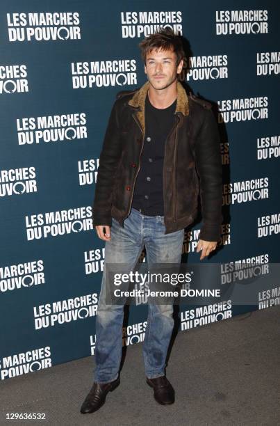 Gaspard Ulliel attends 'The Ides of March' Paris Premiere at Cinema UGC Normandie on October 18, 2011 in Paris, France.