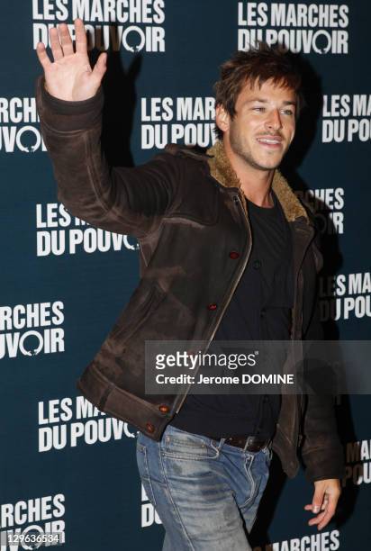 Gaspard Ulliel attends 'The Ides of March' Paris Premiere at Cinema UGC Normandie on October 18, 2011 in Paris, France..