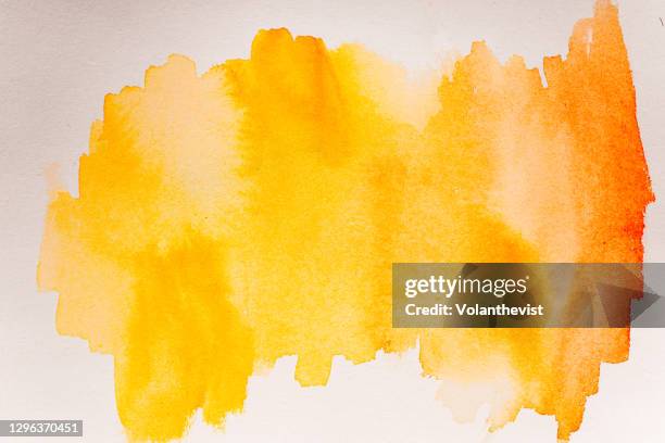 watercolor colorful love heart on painted on paper - acquerello foto e immagini stock