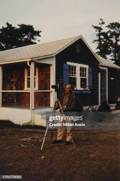 German born American photographer, Alfred Eisenstaedt, who worked for Life Magazine, photographs a scene in Oak Bluffs, on Martha's Vineyard, MA in...