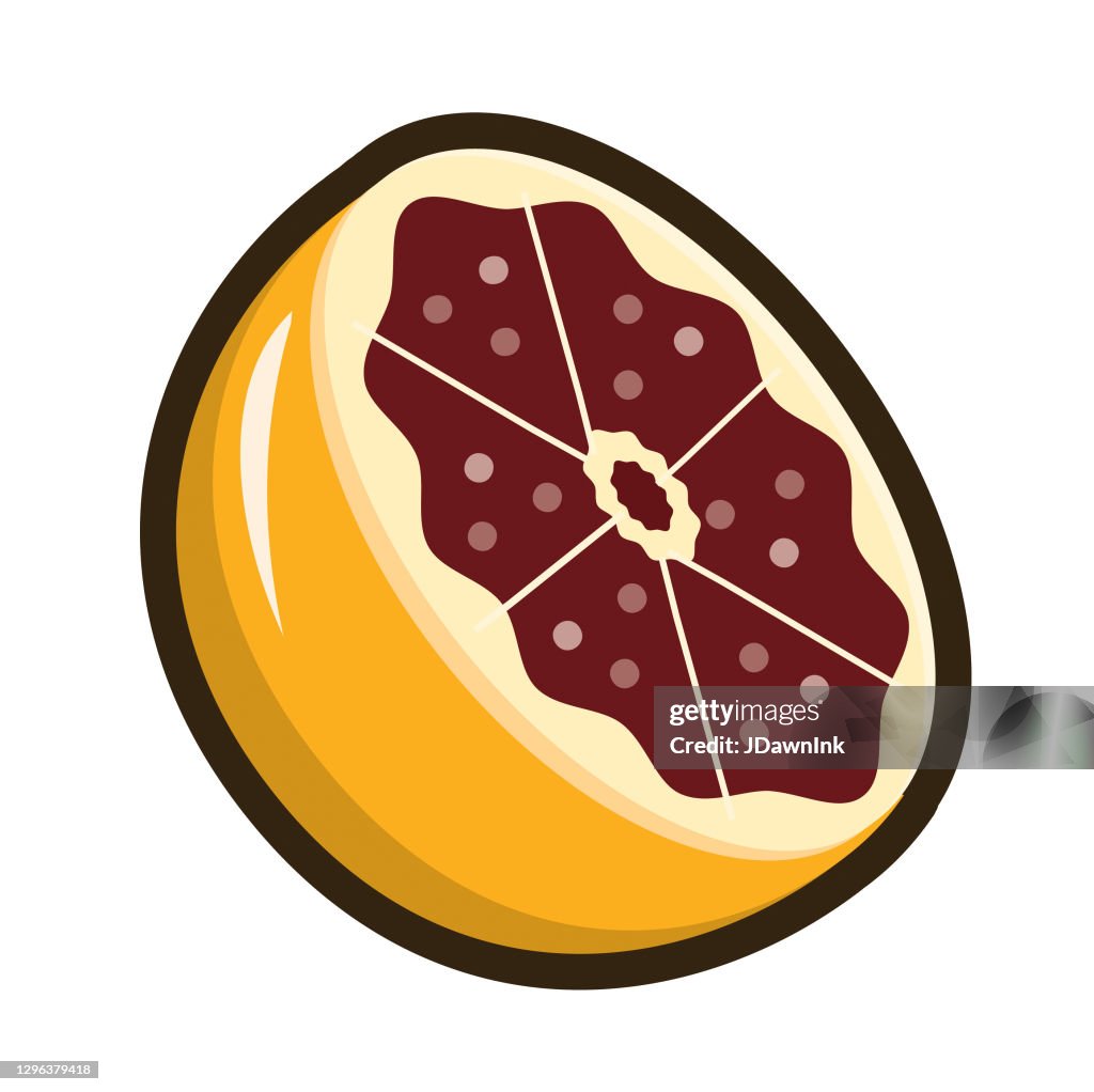 Blood orange Fruit isolated on white