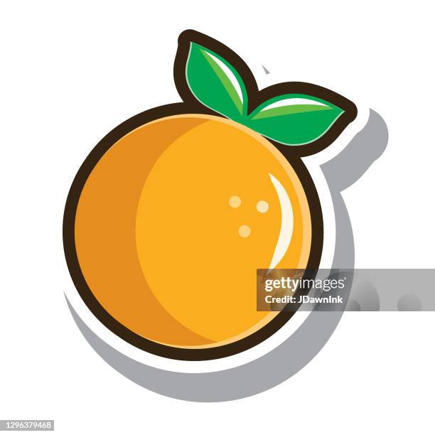 bildbanksillustrationer, clip art samt tecknat material och ikoner med mogen apelsin frukt isolerad på vit - apelsin