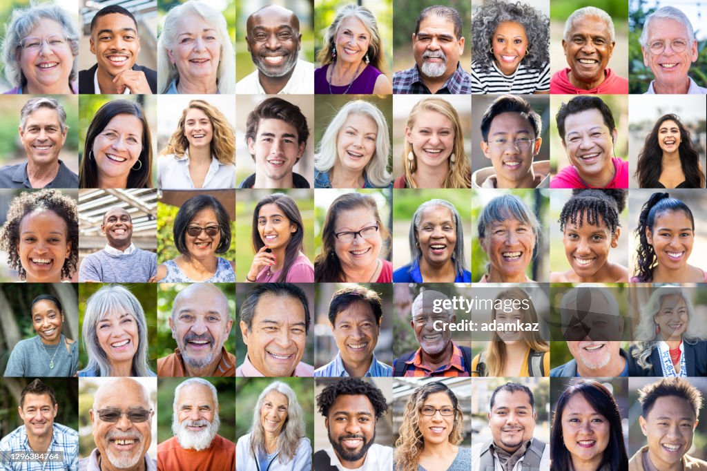 Divers visages humains