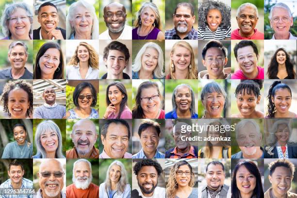 diverse human faces - multiracial group stock pictures, royalty-free photos & images