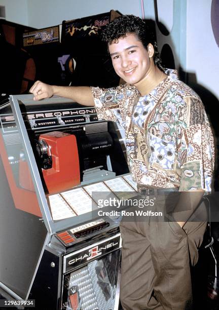 Mario Lopez on the set of Saved By The Bell on November 7, 1990 in Burbank, CA