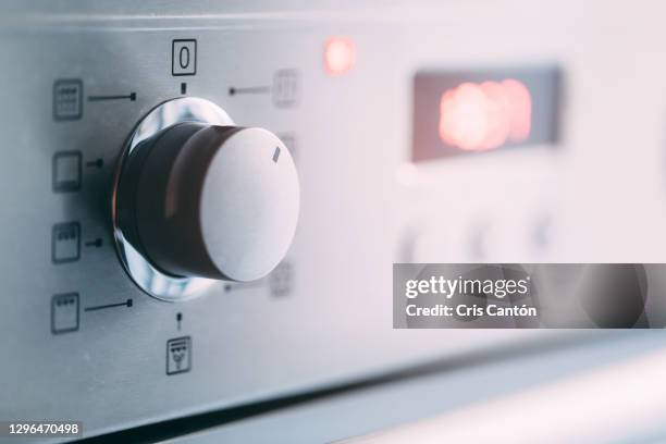 close up of modern oven control panel - cooker dial stock pictures, royalty-free photos & images