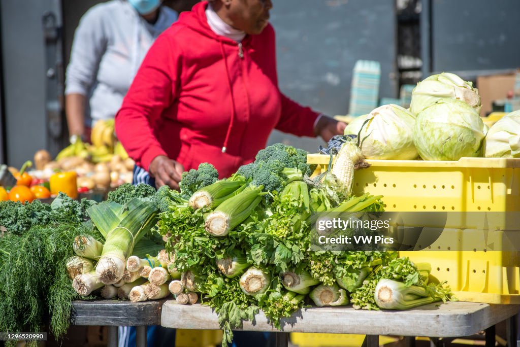 Fresh produce at the Waverly Market, Baltimore, Maryland