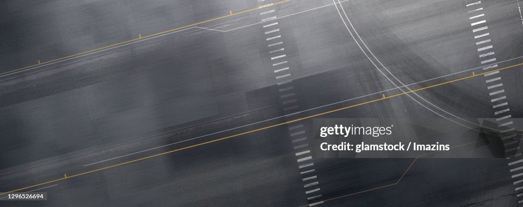 Road, asphalt, top angle, direct top angle, runway