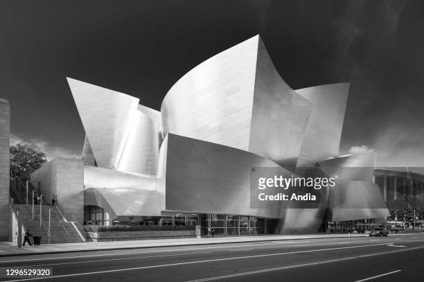 Walt Disney Concert Hall in Los Angeles, California, USA, architect Frank Gehry, editorial use.