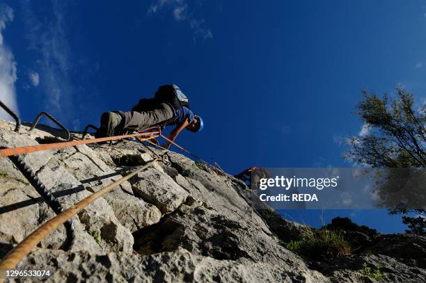 Ferrad de El cañón del Mascún. The Mascún canyon is one of the most characteristic natural monuments of the Sierra de Guara. Sierra y Cañones de...