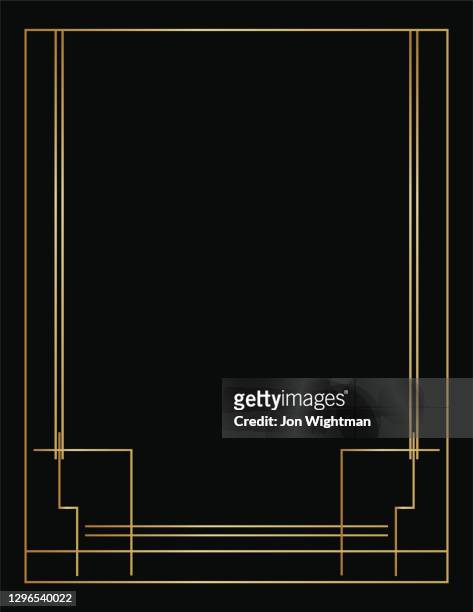 art deco style template with room for text - gatsby stock illustrations