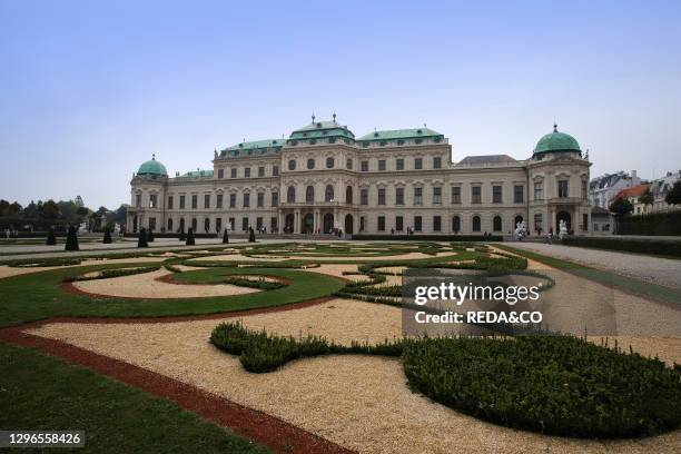 Exterior View of Upper Belvedere Palace. Vienna. Austria. Europe.