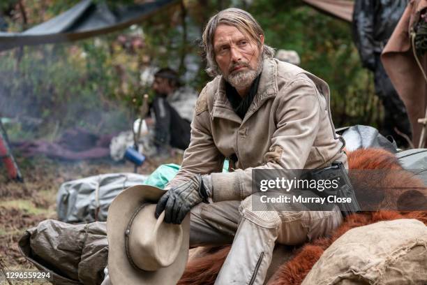 Danish actor Mads Mikkelsen in a scene from the film 'Chaos Walking' , Quebec, Canada, between August and October 2017.