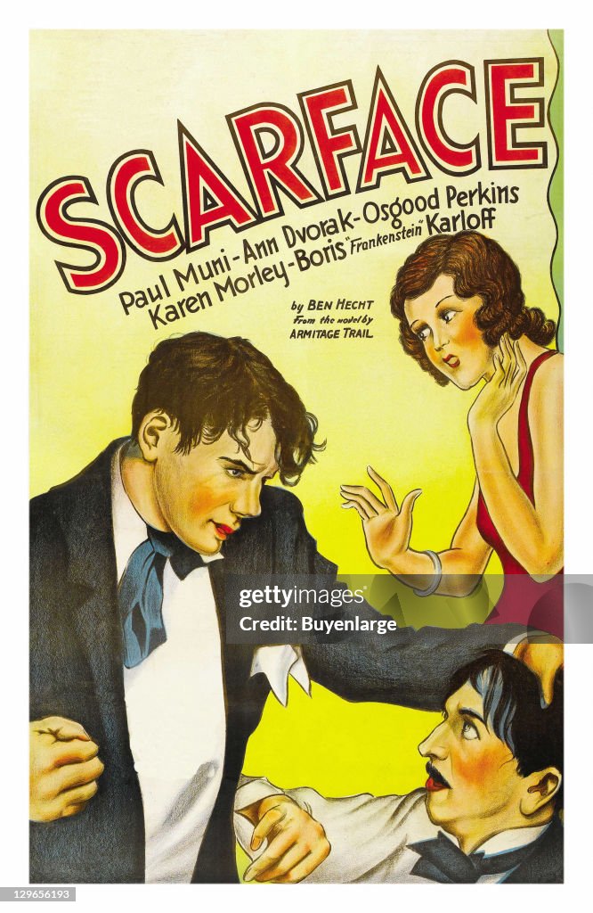 Fisticuffs on a poster that advertises the movie 'Scarface,' 1932