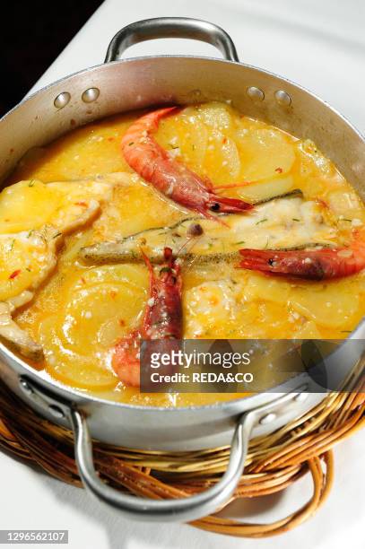 Traditional fish soup in Cadaques. Costa Brava. Catalonia. Spain. Europe.