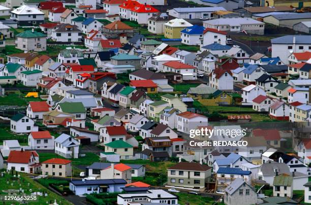 Heimaey village. Vestman isles. Iceland.