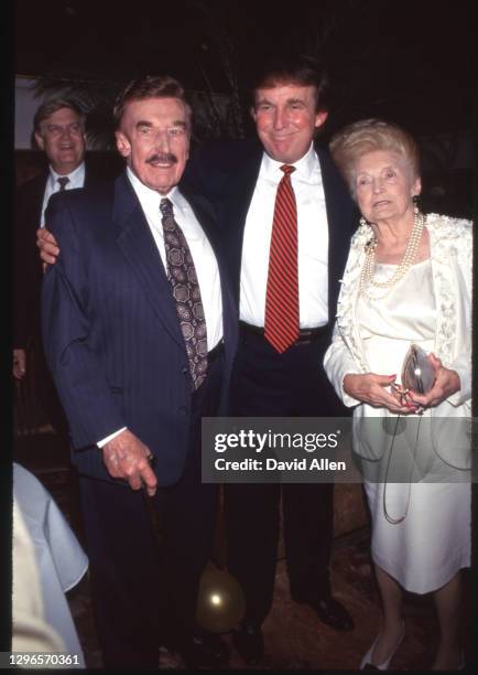 Donald Trump & Parents Mary Anne MacLeod & Fred Trump at an unspecified event, undated.