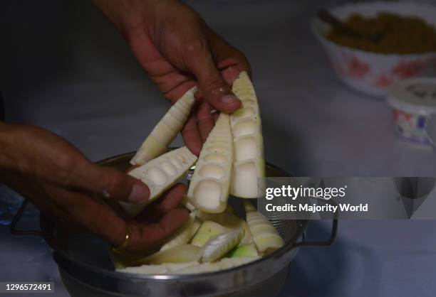 The head of BCDI Dr. Abhinav Kant, is making cookies out of Bamboo Shoot. The cookies have been made of muli bamboo shoot which is commonly known as...