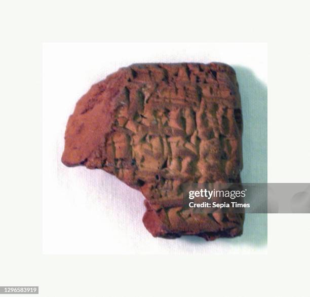 Fragment of a quittance , Neo-Babylonian, ca. 625 or 603 B.C., Mesopotamia, Babylonian, Clay, 3.1 x 3.1 x 1.6 cm , Clay-Tablets-Inscribed.