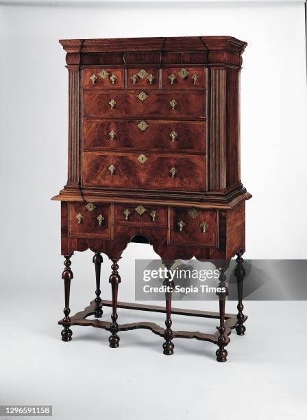 High Chest of Drawers, 1715–30, Made in Boston, Massachusetts, United States, American, Black walnut, white pine, 69 3/4 x 43 3/8 x 21 in. ,...