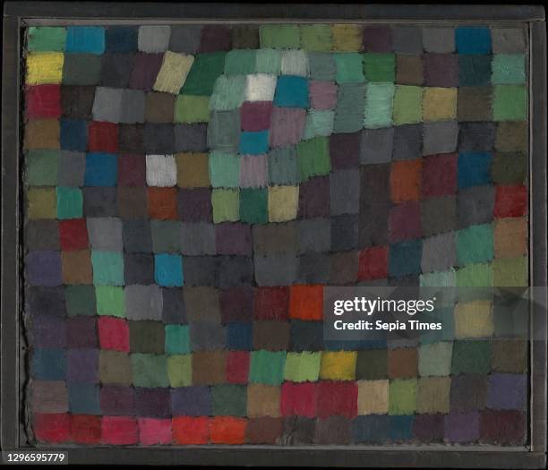 May Picture Oil on cardboard, 16 5/8 x 19 1/2 in. , Paintings, Paul Klee , This painting is from Klee’s Magic Square series, which grew out of a...