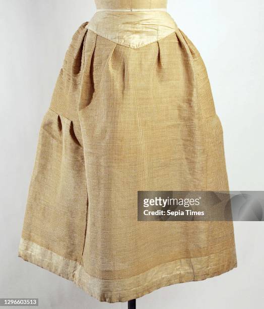 Petticoat, 1870s, American, cotton, horsehair.