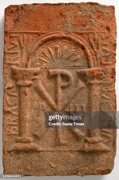 Terracotta Tomb Plaque, 400-800, Spanish, Terracotta, Overall: 13 1/8 x 8 1/2 x 2 3/8 in. , Ceramics, This plaque is thought to be a cover for a...