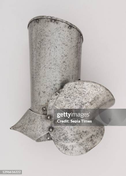 Upper Right Arm Defense and Elbow Defense , ca. 1450–60, Milan, Italian, Milan, Steel, H. 12 1/4 in. ; W. 4 3/4 in. ; D. 10 in. ; Wt. 2 lb. 3.3 oz. ,...