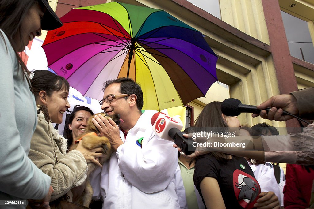 Bogota Mayoral Candidate Gustavo Petro Campaign Event